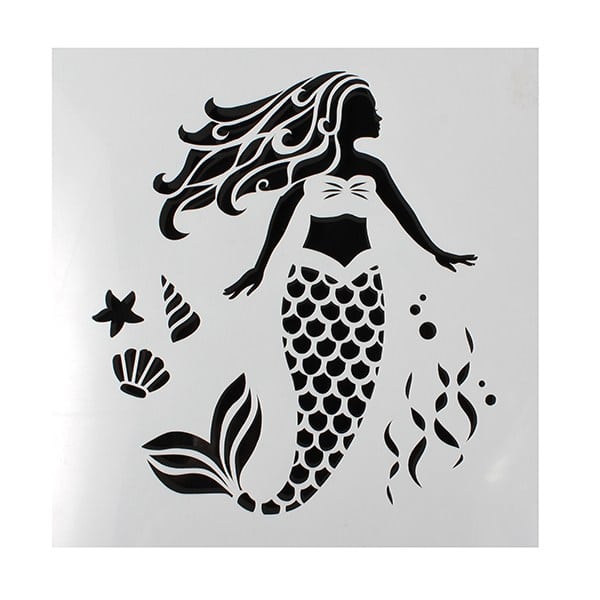 Mermaid Stencil Cake CraftCake Craft