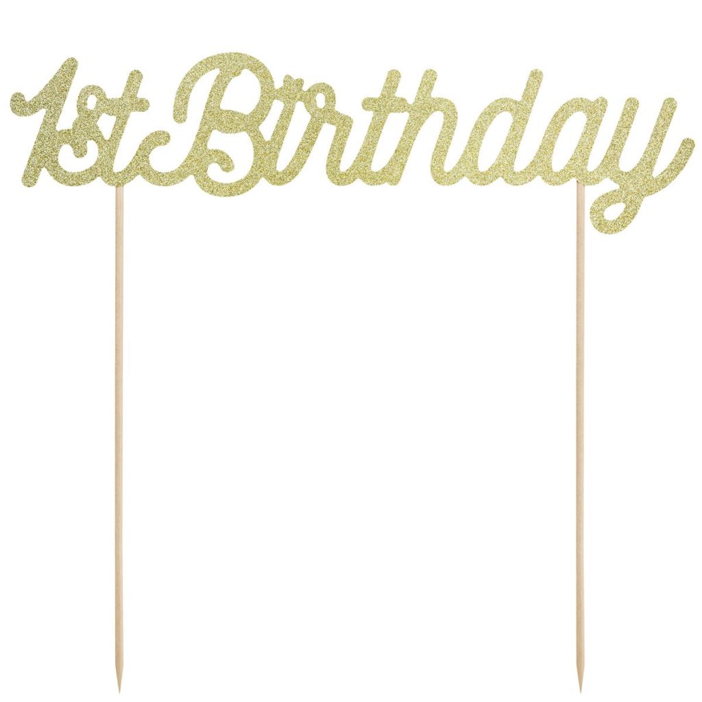 Cake Topper 1st Birthday Gold - Cake CraftCake Craft
