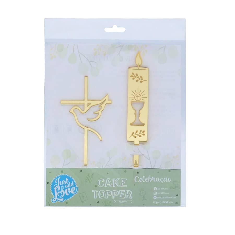 Acyrlic Topper – Candle & Cross pic1
