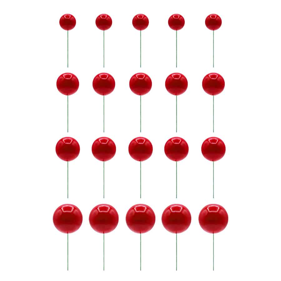 Red Ball Cake Toppers