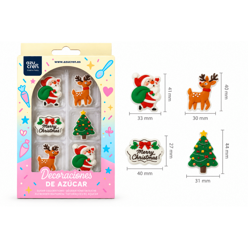 Christmas Magic Sugar Decorations Set of 8