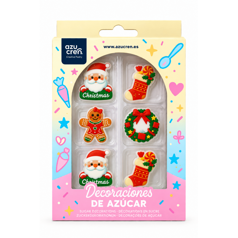 Christmas Sugar Decorations Set of 8